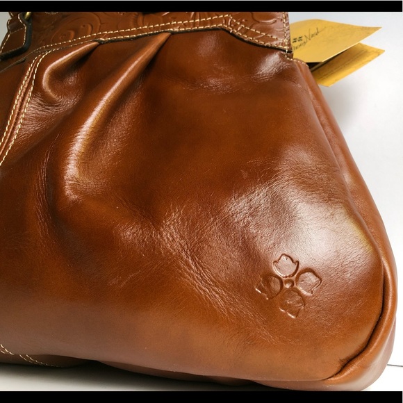 🆕Patricia Nash♥️Italian leather Tan Semi-tooled Shoulder bag - Picture 5 of 16